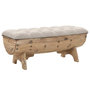 Voir la diapositive 1 : VIDAXL Banc de rangement Bois massif et tissu 103 x 51 x 44 cm
