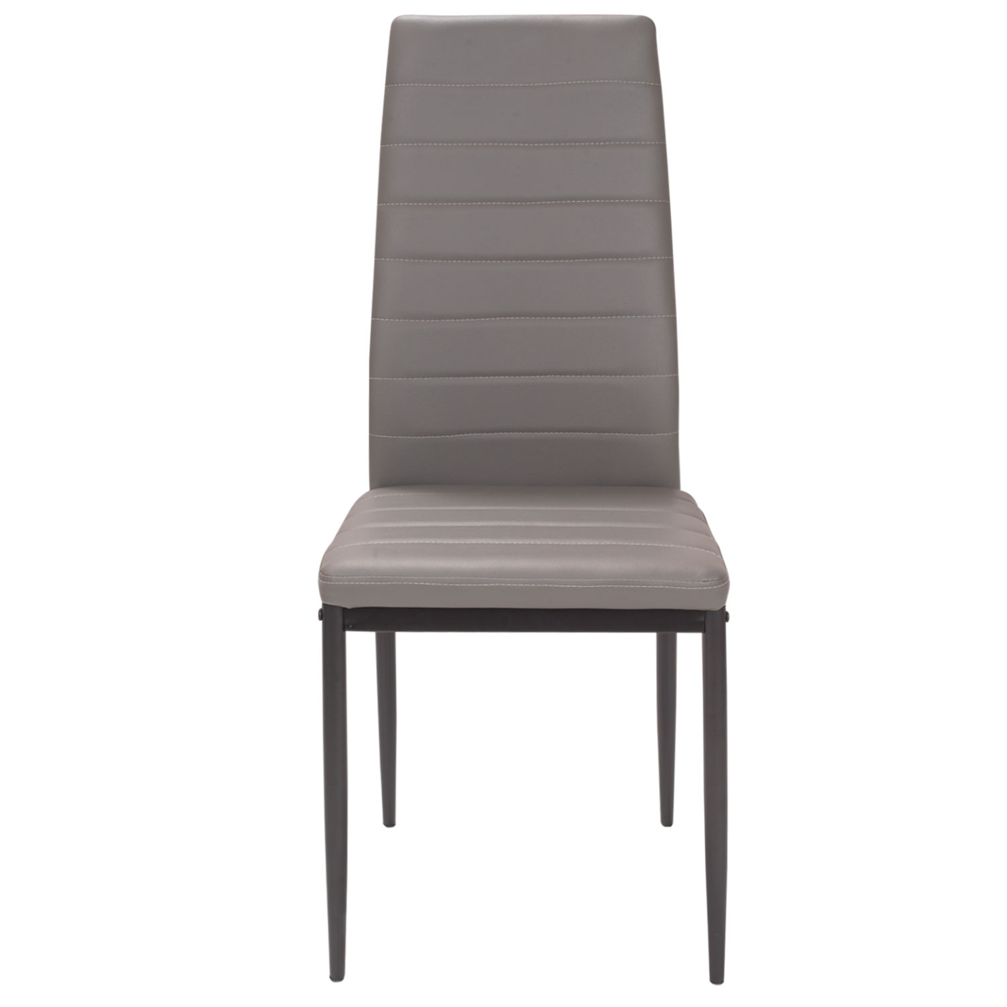 Voir la diapositive 4 : ID MARKET Lot de 6 chaises romane grises pour salle à manger