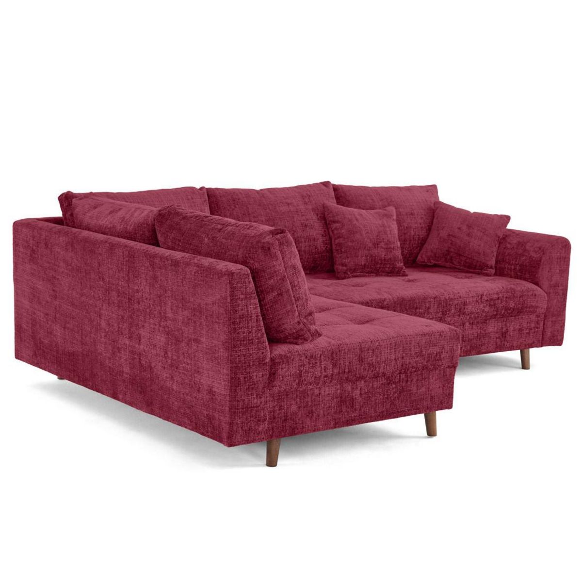 LISA DESIGN Rune - canapé d'angle gauche 4 places en velours texturé