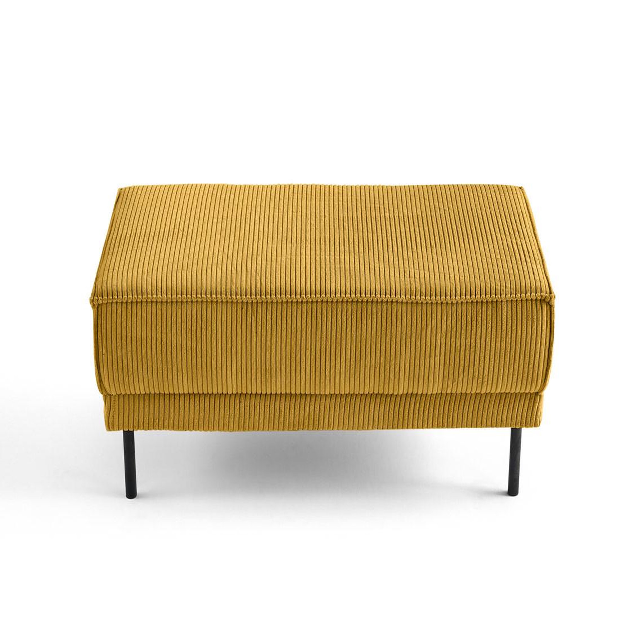 Voir la diapositive 1 : BEST MOBILIER Charlie - pouf - pieds hauts - en velours côtelé