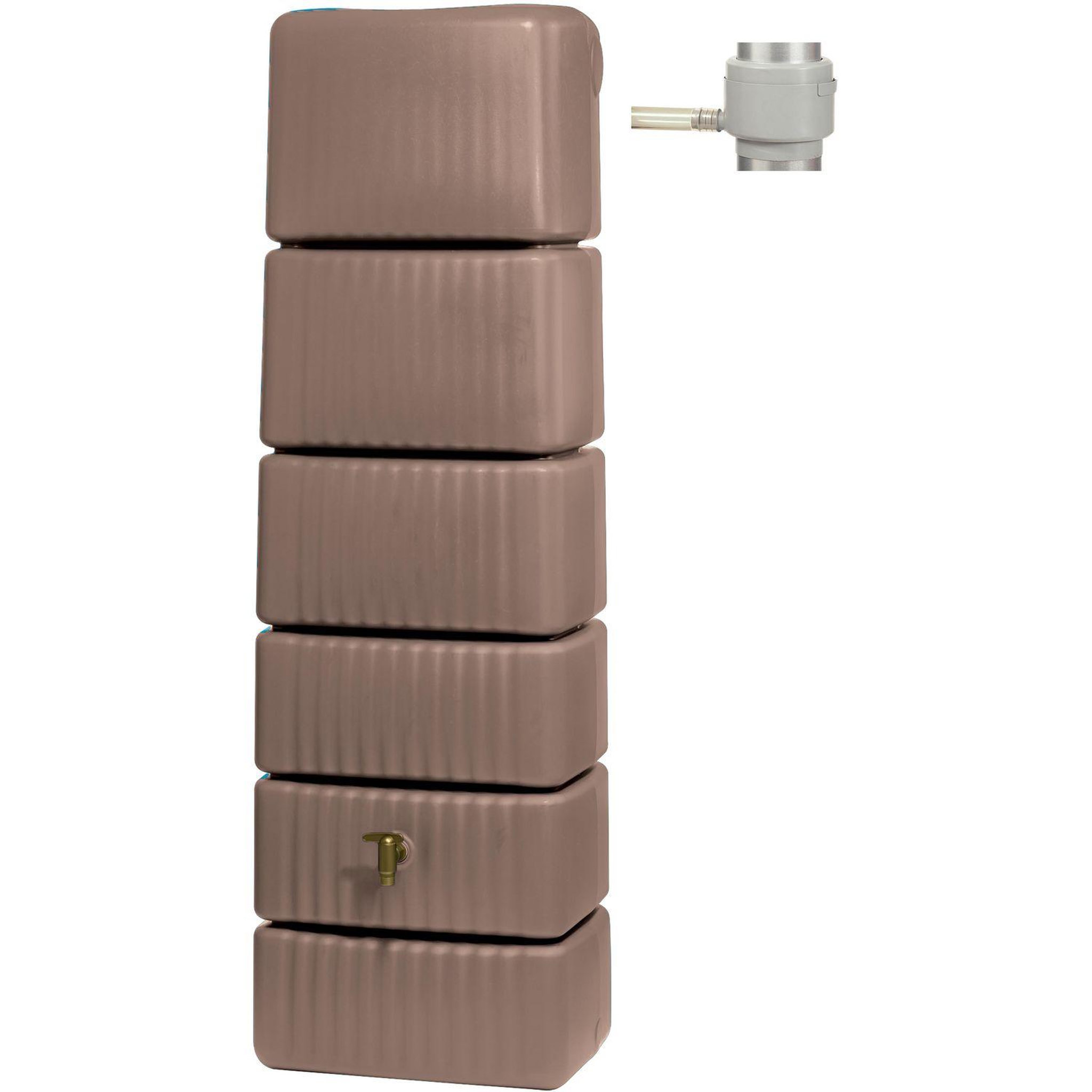 Voir la diapositive 2 : GARANTIA Kit Cuve Murale Slim 330 L Taupe avec Collecteur Eco Gris