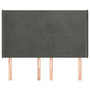Voir la diapositive 3 : VIDAXL Tete de lit avec oreilles Gris fonce 147x16x118/128 cm Velours