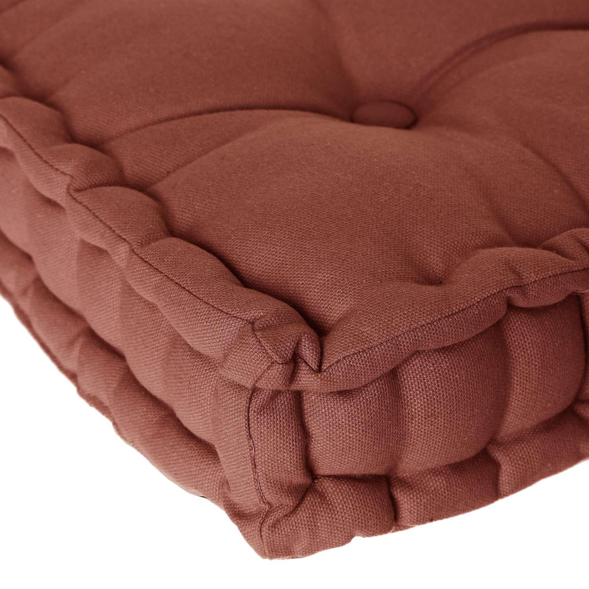 Voir la diapositive 3 : ATMOSPHERA Coussin de sol - 40 x 40 cm - terracotta