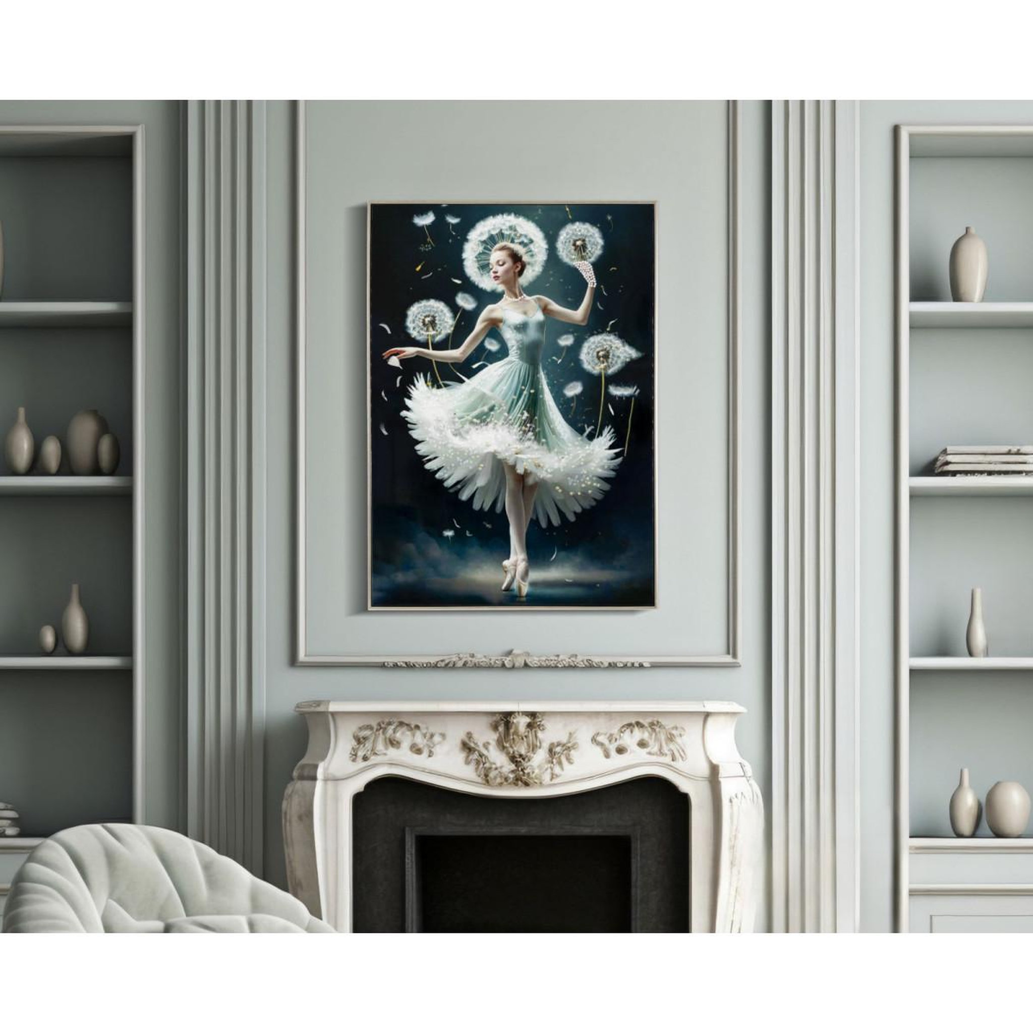 Voir la diapositive 6 : Paris Prix Tableau peinture  dancing ii  72x102cm multicolore