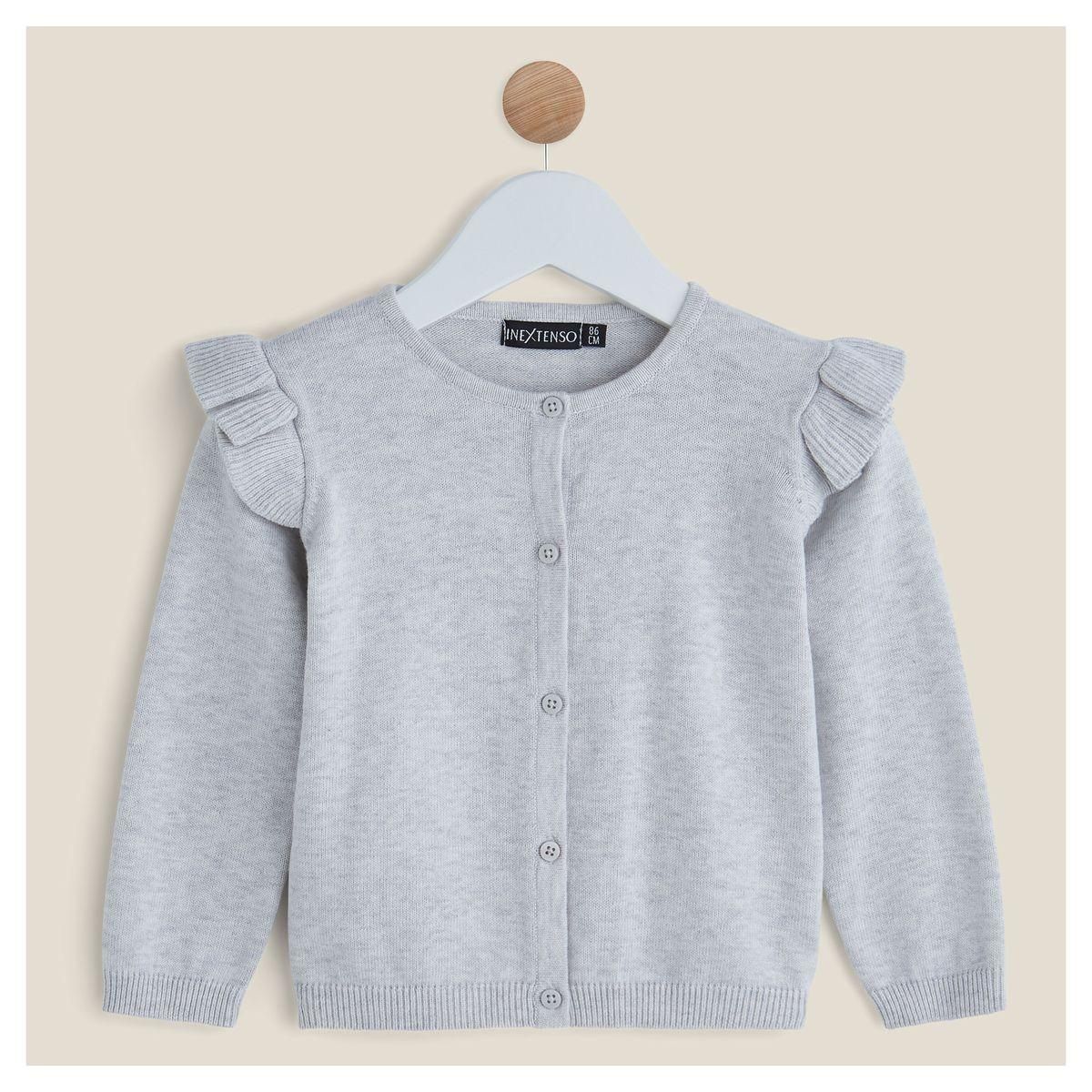 IN EXTENSO Gilet à volant bébé fille