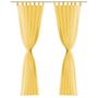 Voir la diapositive 3 : VIDAXL Rideau occultant 2 pcs Voile 140 x 175 cm Jaune