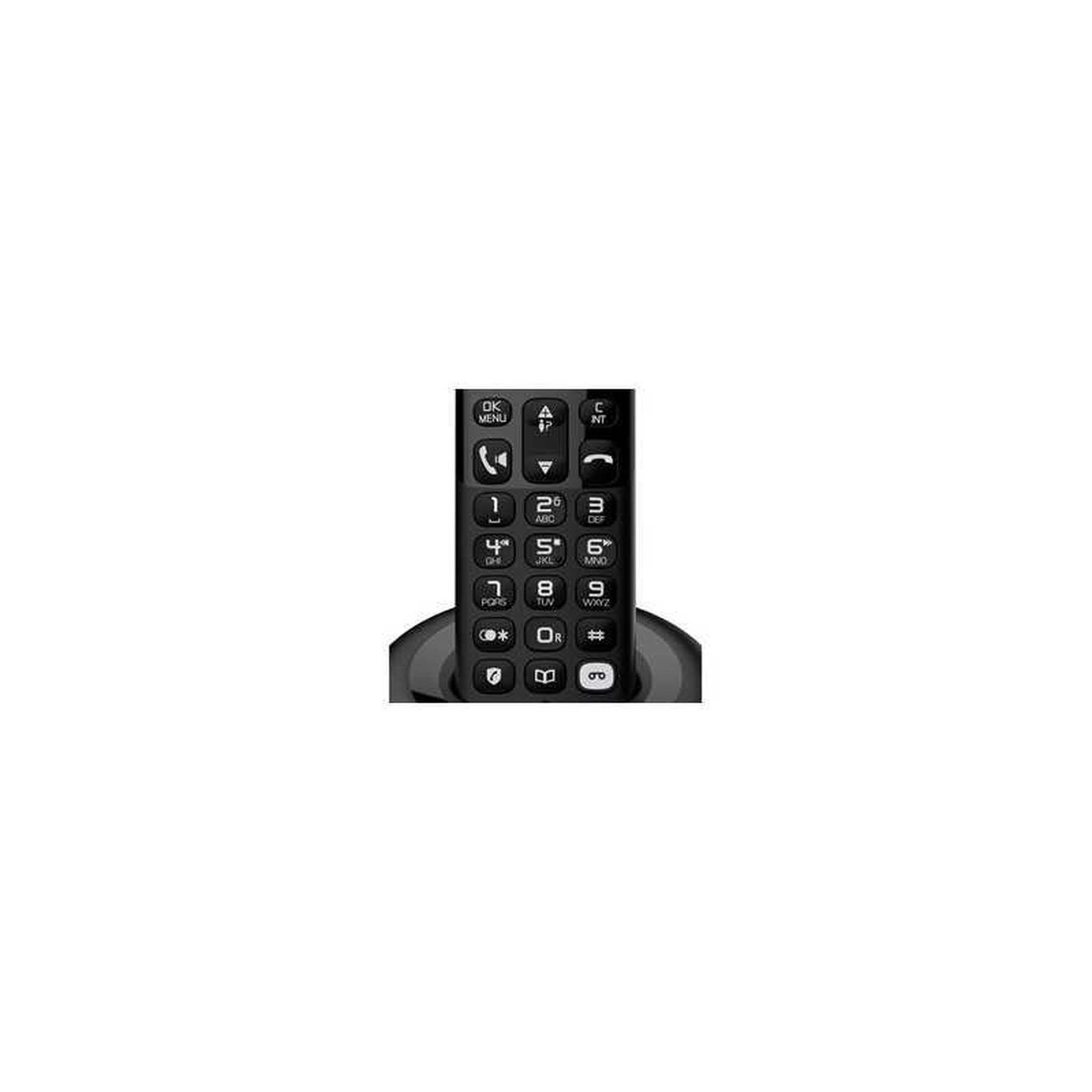 Voir la diapositive 2 : Alcatel Téléphone sans fil dect solo e260 noir - mains libres, écran 2 lignes, blocage d'appels 50 entrées, répertoire 50 contacts