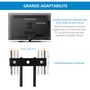 Voir la diapositive 6 : HOMCOM HOMCOM Support TV sur roulettes meuble TV roulant pour écran 32-65 pouces hauteur et angle réglable charge max. 50 Kg châssis acier noir