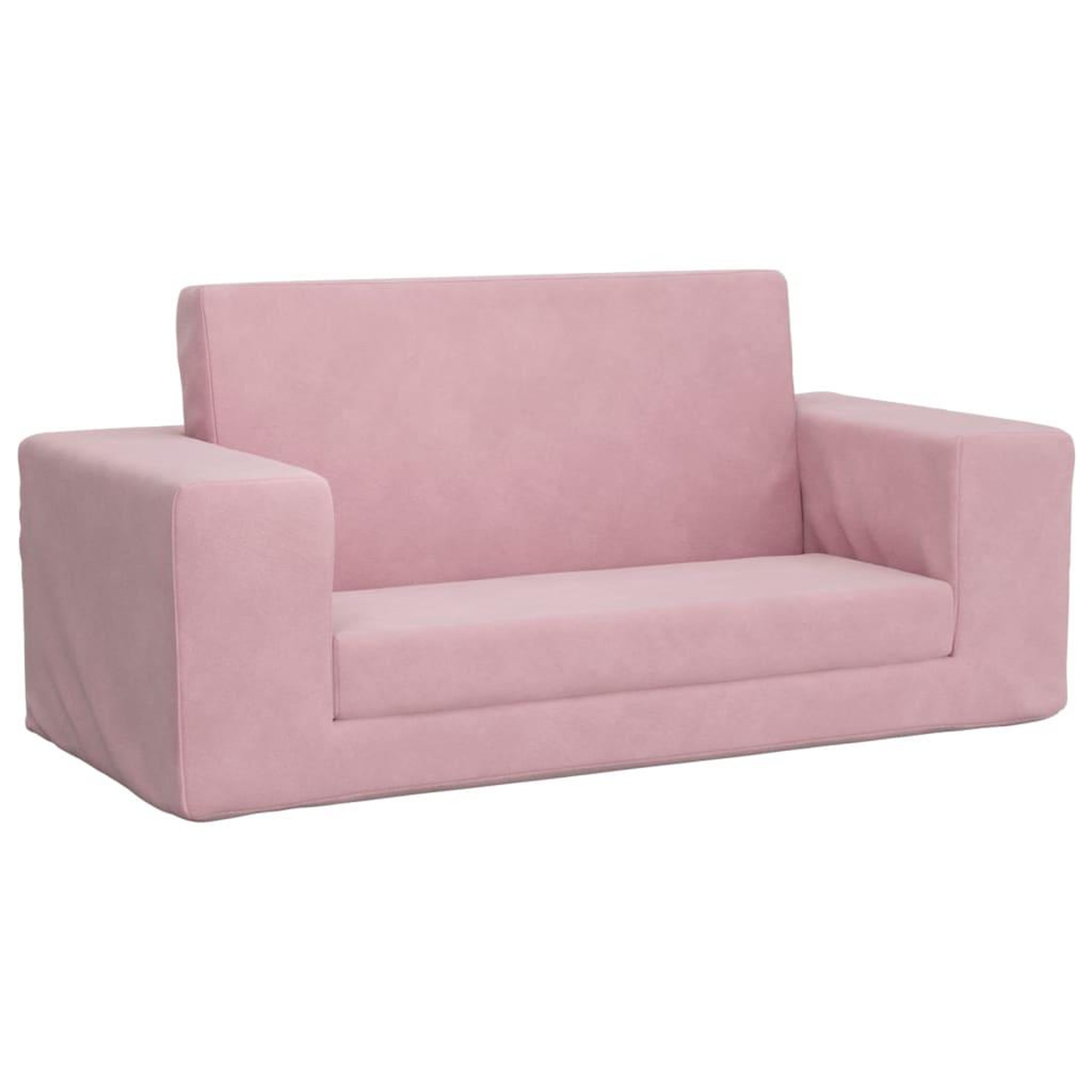 Voir la diapositive 2 : VIDAXL Canape-lit pour enfants 2 places rose peluche douce