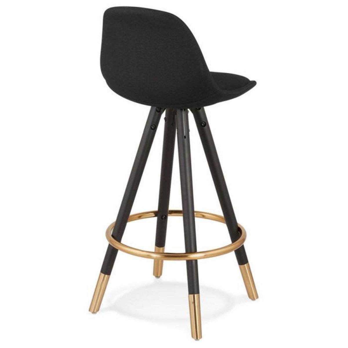 Paris Prix Tabouret de Bar Design  Ratima  87cm Noir & Or
