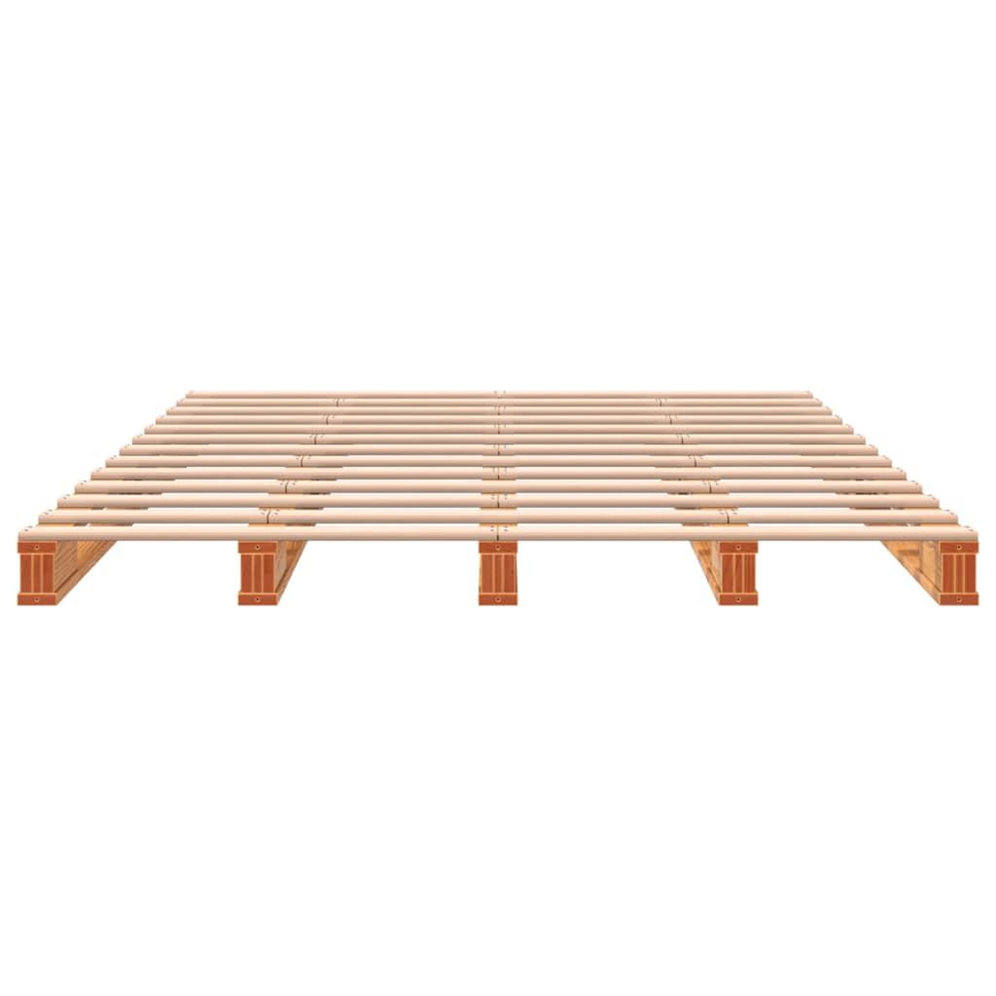 Voir la diapositive 4 : VIDAXL Lit de palette sans matelas cire marron 140x200 cm pin massif