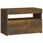 Voir la diapositive 3 : VIDAXL Table de chevet avec lumieres LED Chene fume 60x35x40 cm