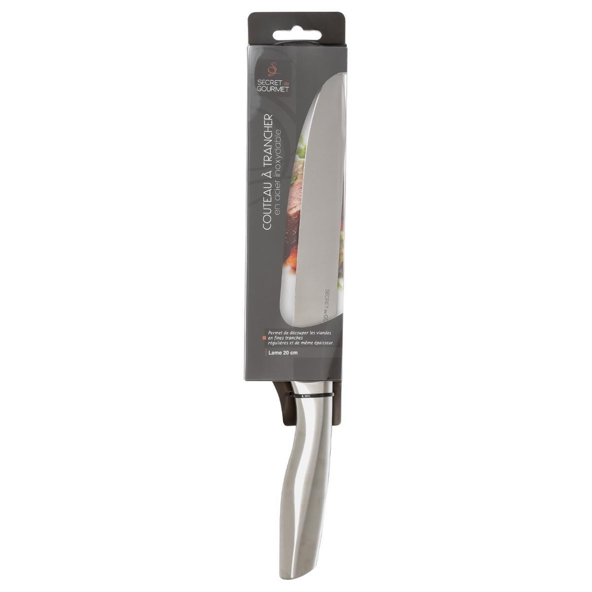 Voir la diapositive 4 : FIVE Couteau à trancher inox forgé 34cm gris