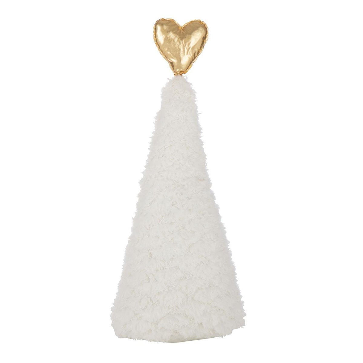 Paris Prix Sapin de Noël en Tissu  Cœur  79cm Blanc