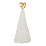 Paris Prix Sapin de Noël en Tissu  Cœur  79cm Blanc