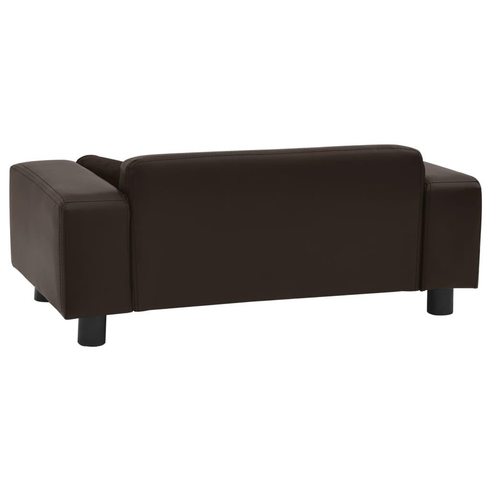 Voir la diapositive 4 : VIDAXL Canape pour chien Marron 81x43x31 cm Peluche et similicuir