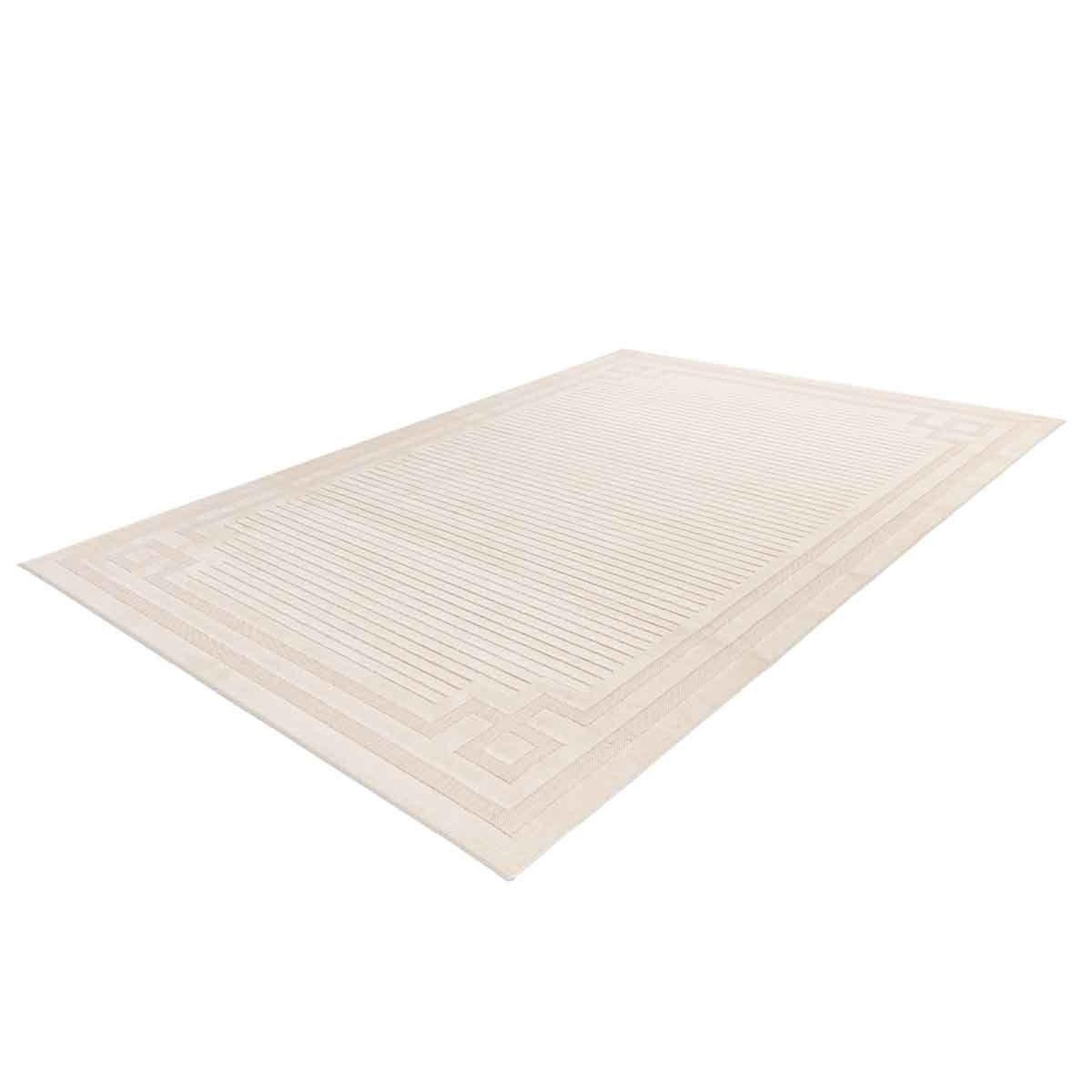 Voir la diapositive 2 : Paris Prix Tapis Tissé à Poils Courts Vintage  Madita  Blanc