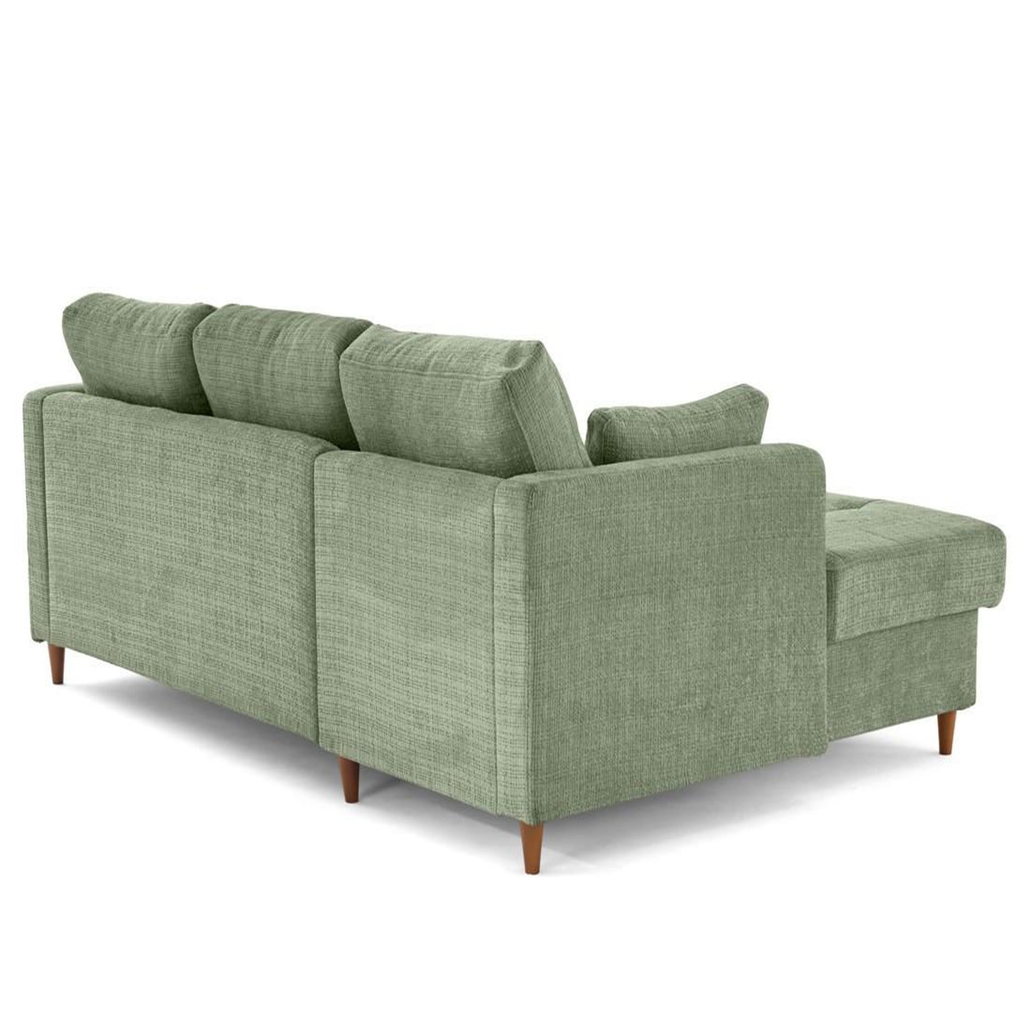 Voir la diapositive 5 : BEST MOBILIER Anna - canapé d'angle gauche 4 places convertible avec coffre en velours texturé