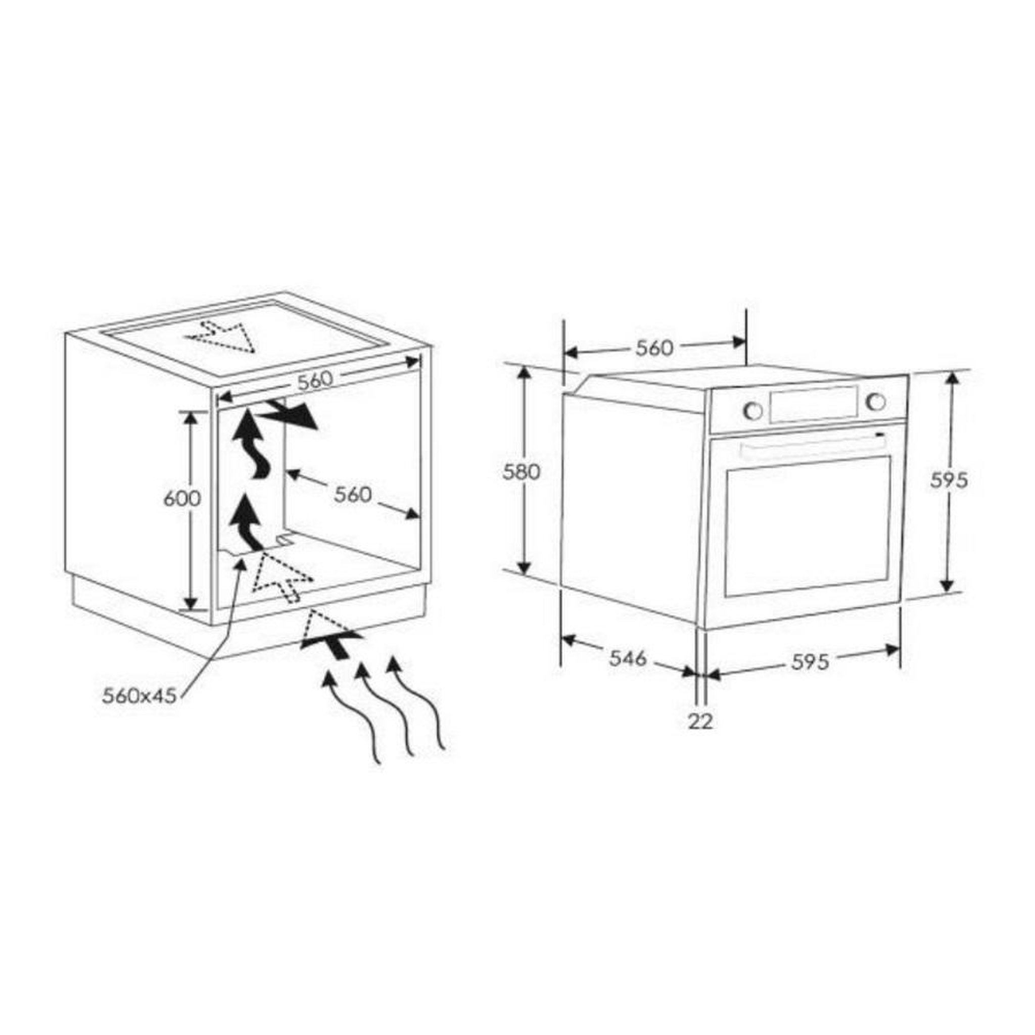 Voir la diapositive 4 : Candy Four intégrable 70l 60cm émail inox - fidcx100