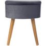 Voir la diapositive 2 :  Tabouret Coffre Scandinave  Tess  44cm Gris Foncé