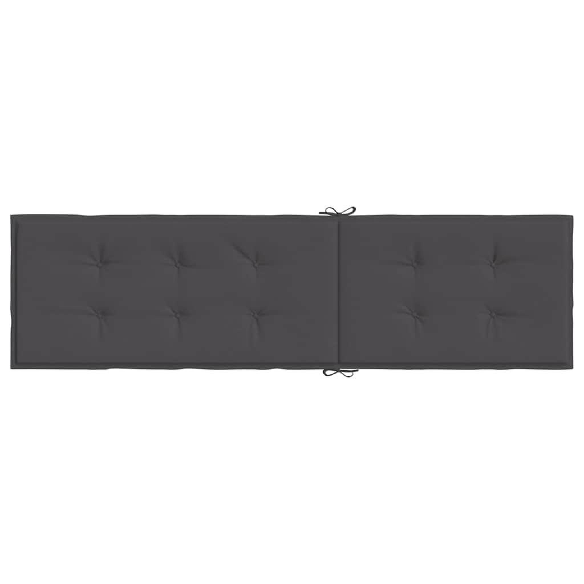 Voir la diapositive 5 : VIDAXL Coussin de chaise longue anthracite melange (75+105)x50x3 cm