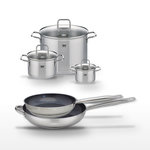 ELO Lot 2 Poêles 28/32cm et 3 Faitouts 14/20/26cm Elo Profi Therm Platinum