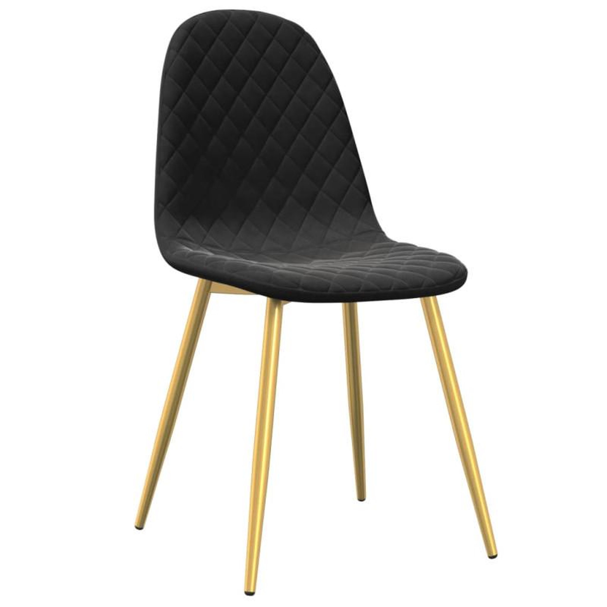 Voir la diapositive 3 : VIDAXL Chaises à manger lot de 4 Noir Velours