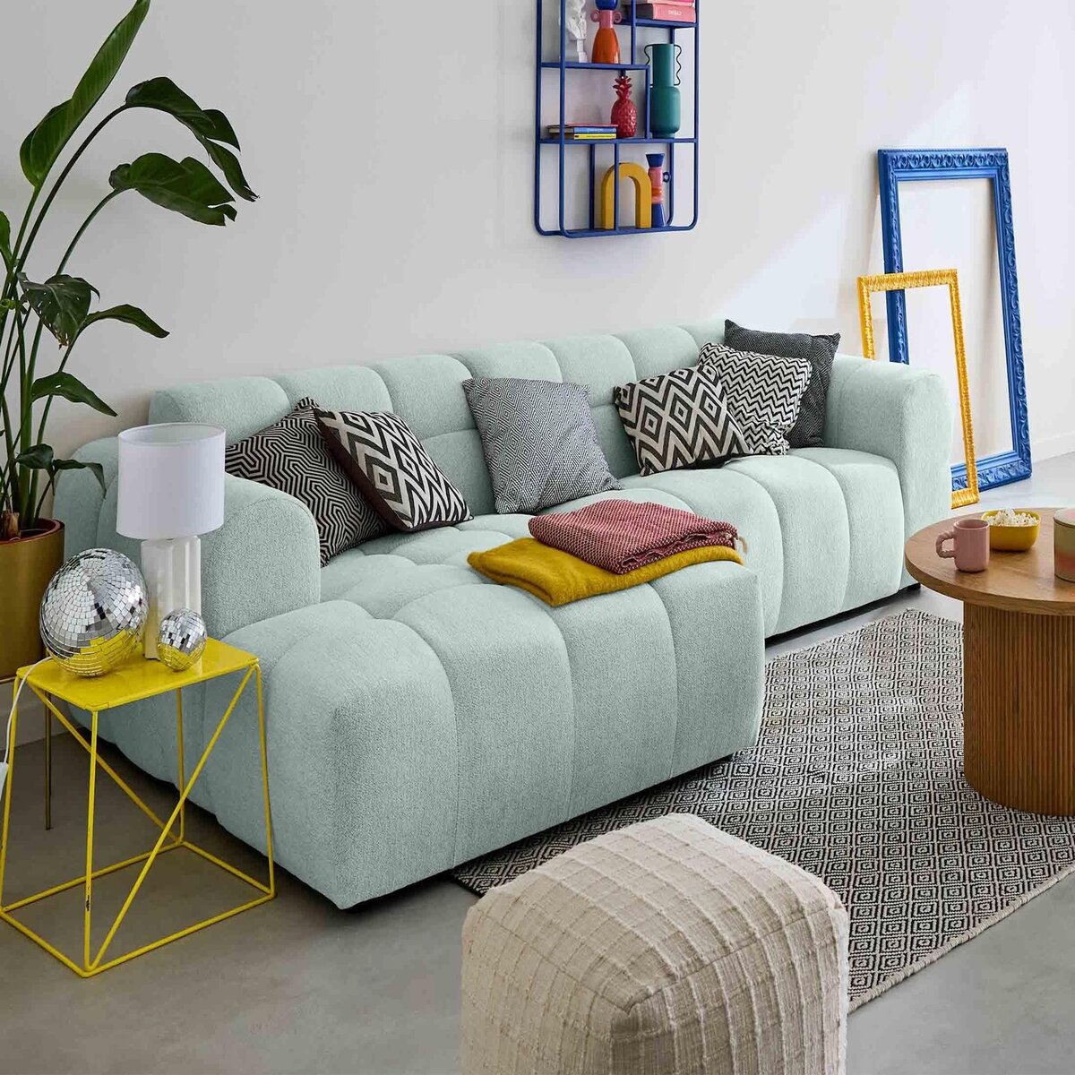 LISA DESIGN Ray - canapé d'angle gauche - 4 places - en tissu texturé