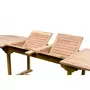 CONCEPT USINE Salon de jardin Teck massif 10 à 12 personnes - Table ovale + 8 chaises + 2 fauteuils Kajang
