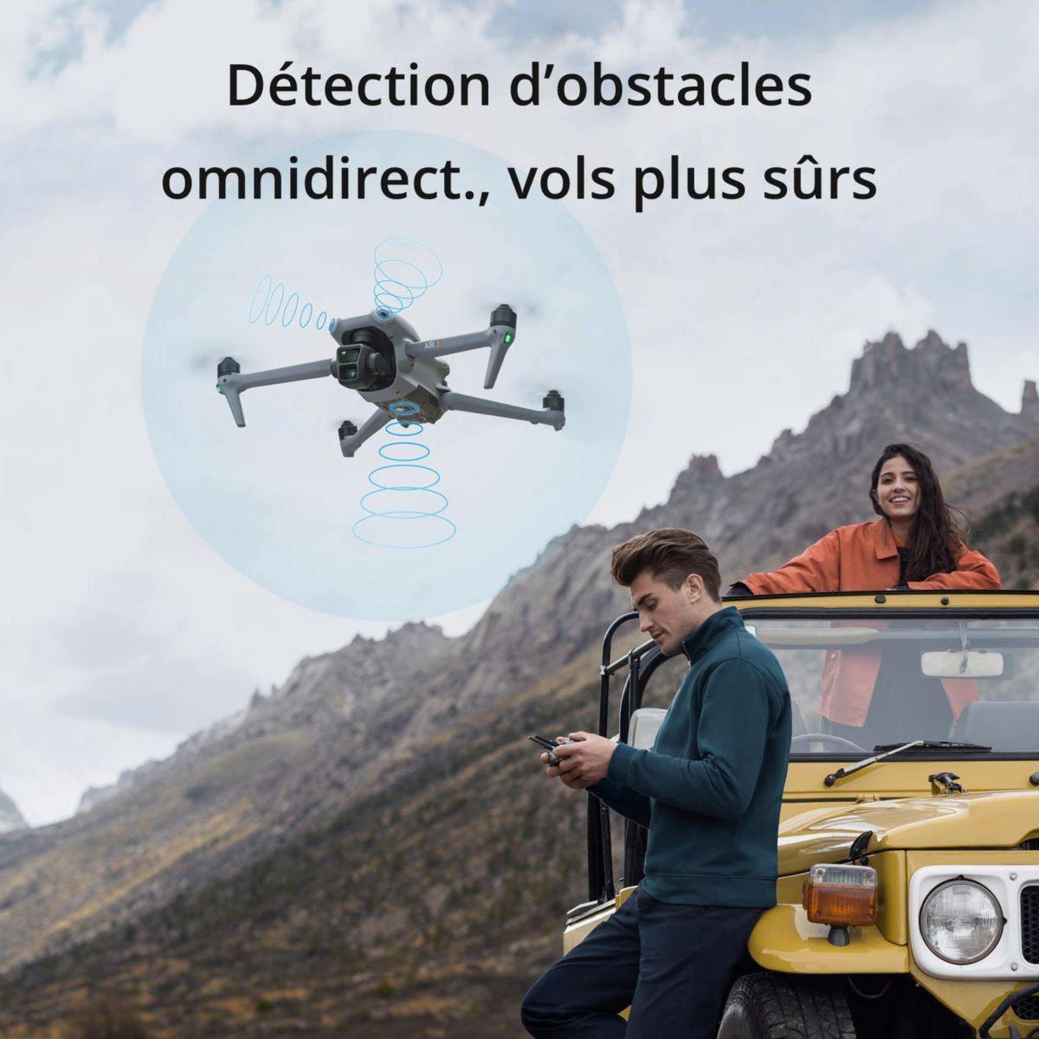 Voir la diapositive 5 : DJI Drone Air 3 Fly More Combo RC-N2