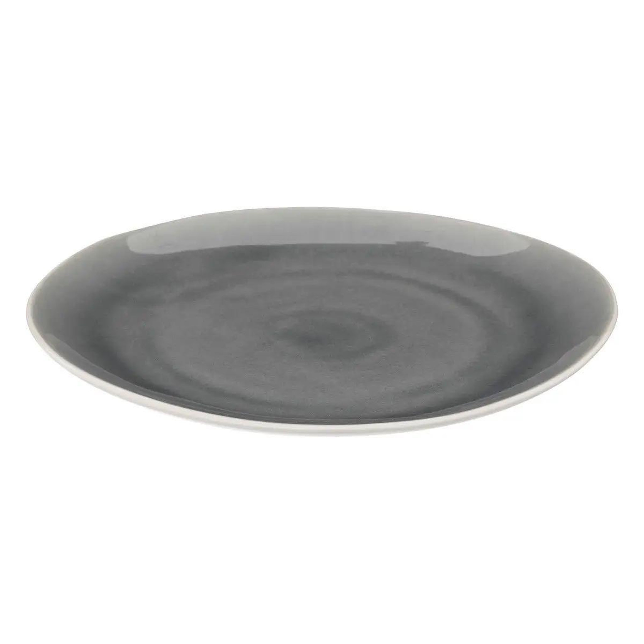 Voir la diapositive 2 : SECRET DE GOURMET Lot de 6 Assiettes Plates  Esmee  27cm Gris