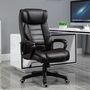 Voir la diapositive 2 : VINSETTO Fauteuil de bureau direction massant grand confort hauteur réglable fonction dossier à bascule revêtement synthétique noir