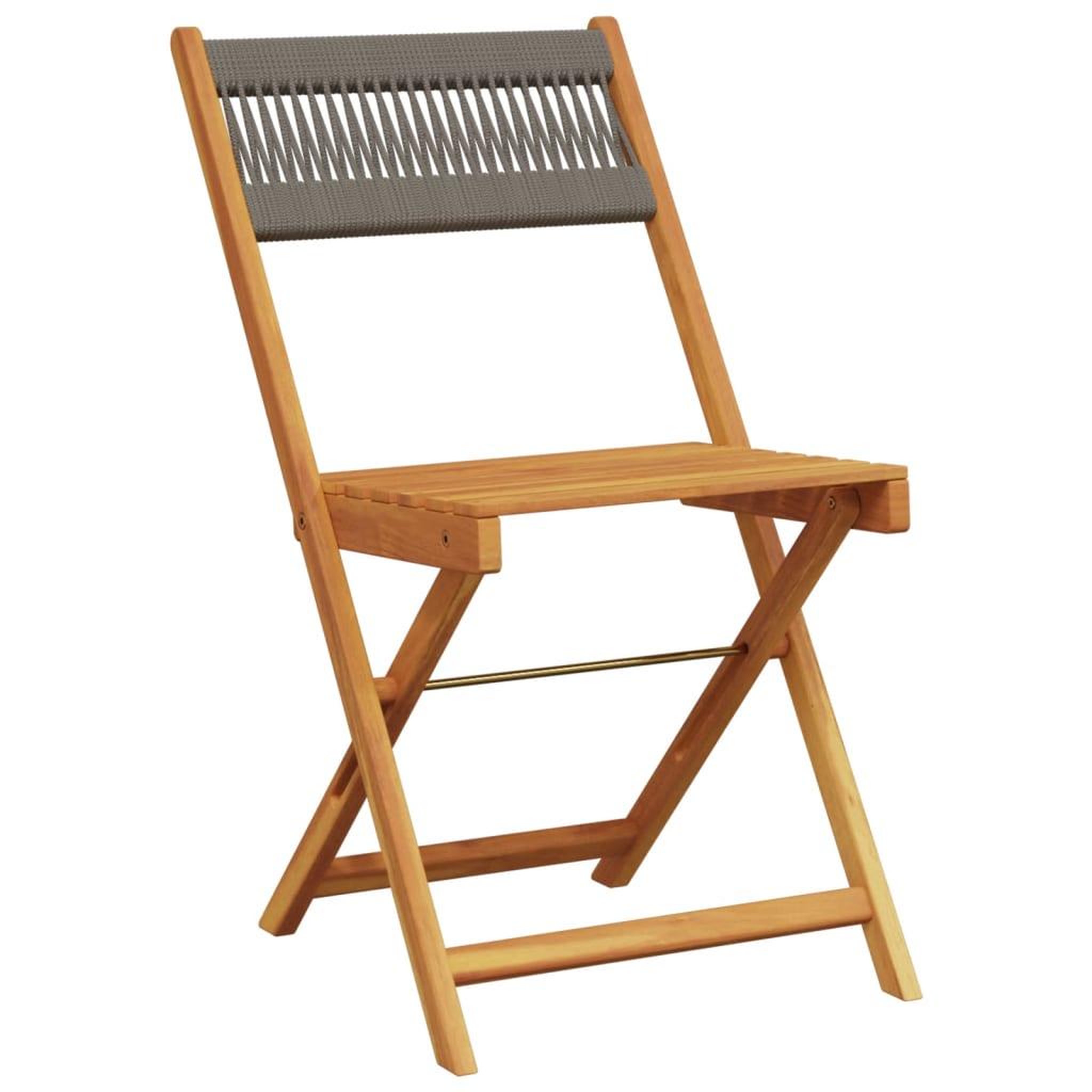 Voir la diapositive 3 : VIDAXL Ensemble de bistro 3 pcs gris polypropylene et bois massif