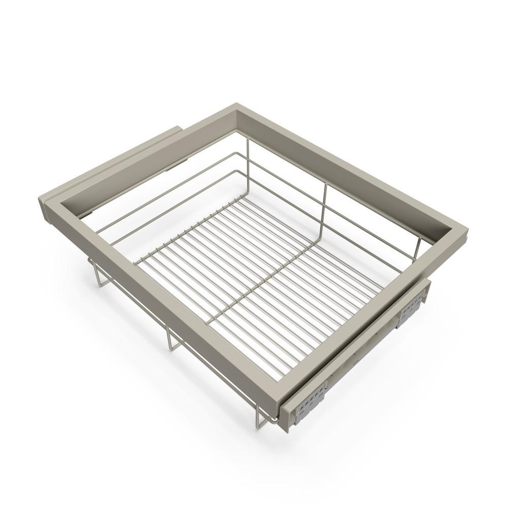 EMUCA SRL Kit de panier et cadre coulissant - fermeture souple pour armoire- réglable- module 600mm- Gris pierre