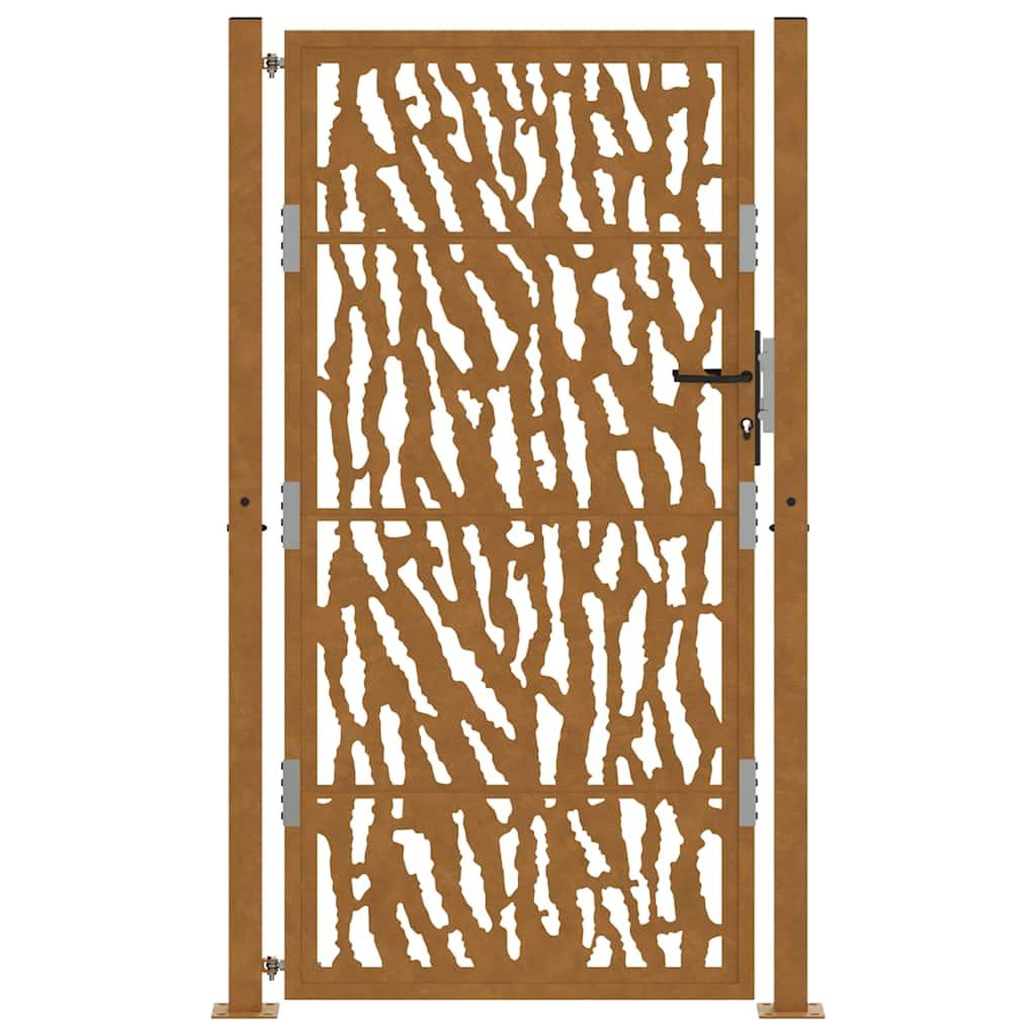 Voir la diapositive 3 : VIDAXL Porte de jardin acier resistant aux intemperies design traces