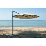 JARDILINE Parasol déporté rond - Aluminium et polyester - Taupe - D3m - TOBAGO