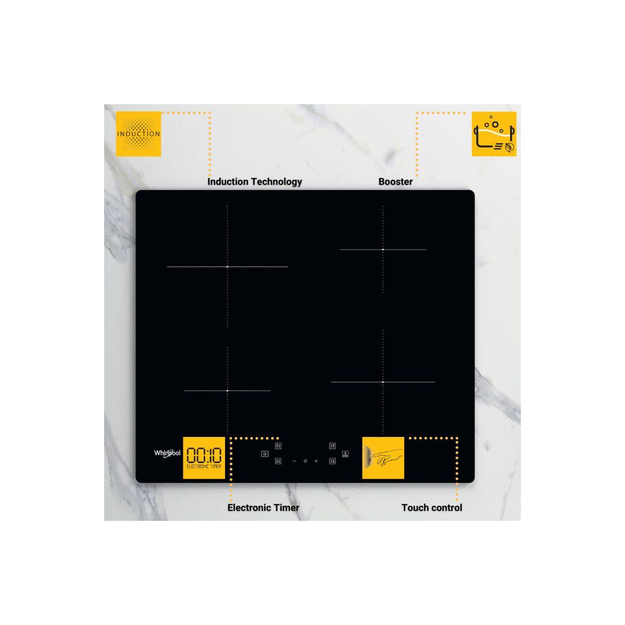 Voir la diapositive 2 : Whirlpool Plaque induction wsq4860ne