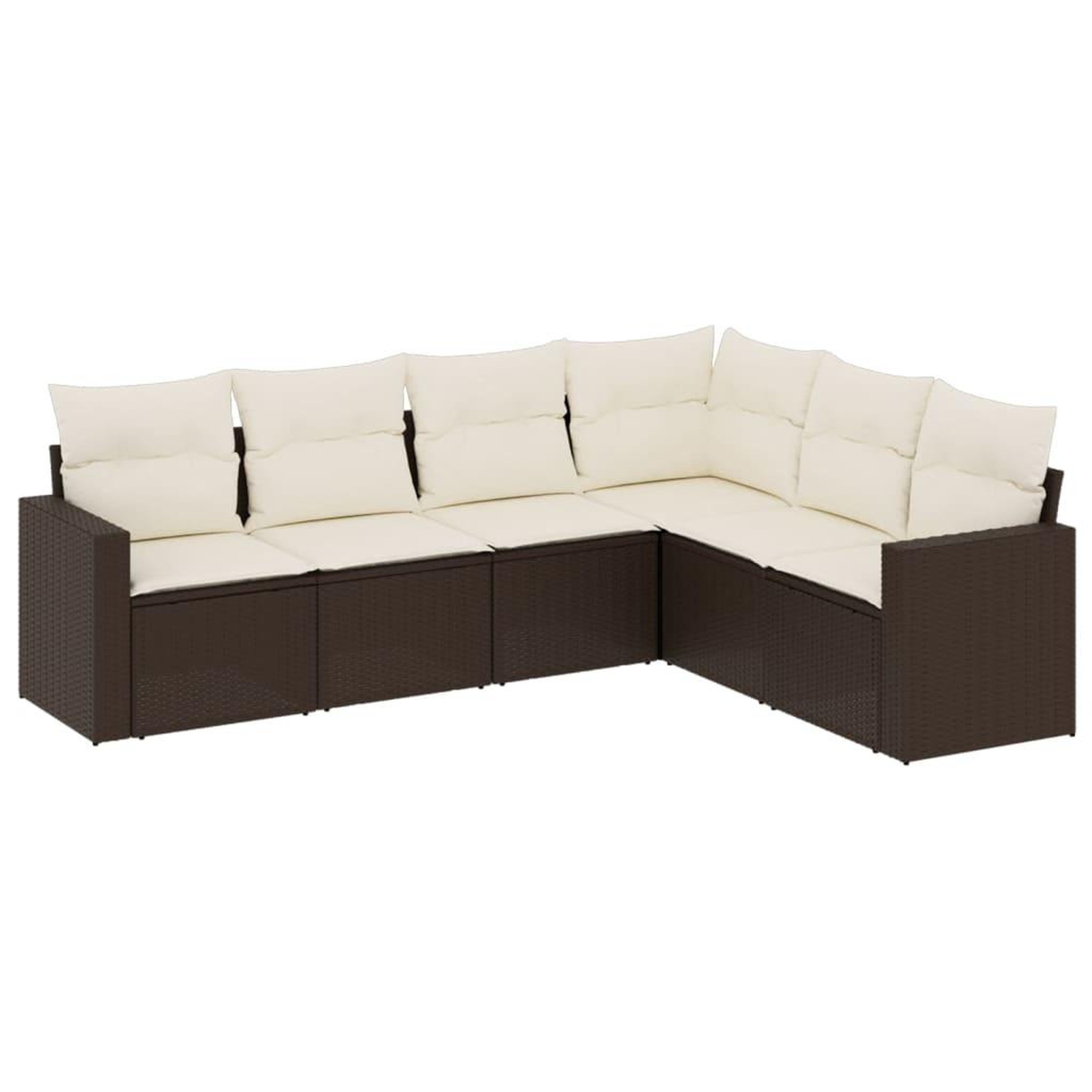 Voir la diapositive 2 : VIDAXL Salon de jardin avec coussins 6 pcs marron resine tressee