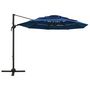 Voir la diapositive 2 : VIDAXL Parasol de jardin a 4 niveaux avec mat en aluminium bleu azure