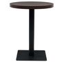 Voir la diapositive 3 : VIDAXL Table de bistro MDF et acier Rond 60 x 75 cm Frene fonce