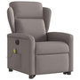 Voir la diapositive 4 : VIDAXL Fauteuil inclinable de massage electrique Taupe Tissu