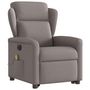Voir la diapositive 4 : VIDAXL Fauteuil inclinable de massage electrique Taupe Tissu