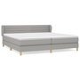 Voir la diapositive 2 : VIDAXL Sommier a lattes de lit avec matelas Gris clair 200x200cm Tissu