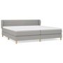 Voir la diapositive 2 : VIDAXL Sommier a lattes de lit avec matelas Gris clair 200x200cm Tissu
