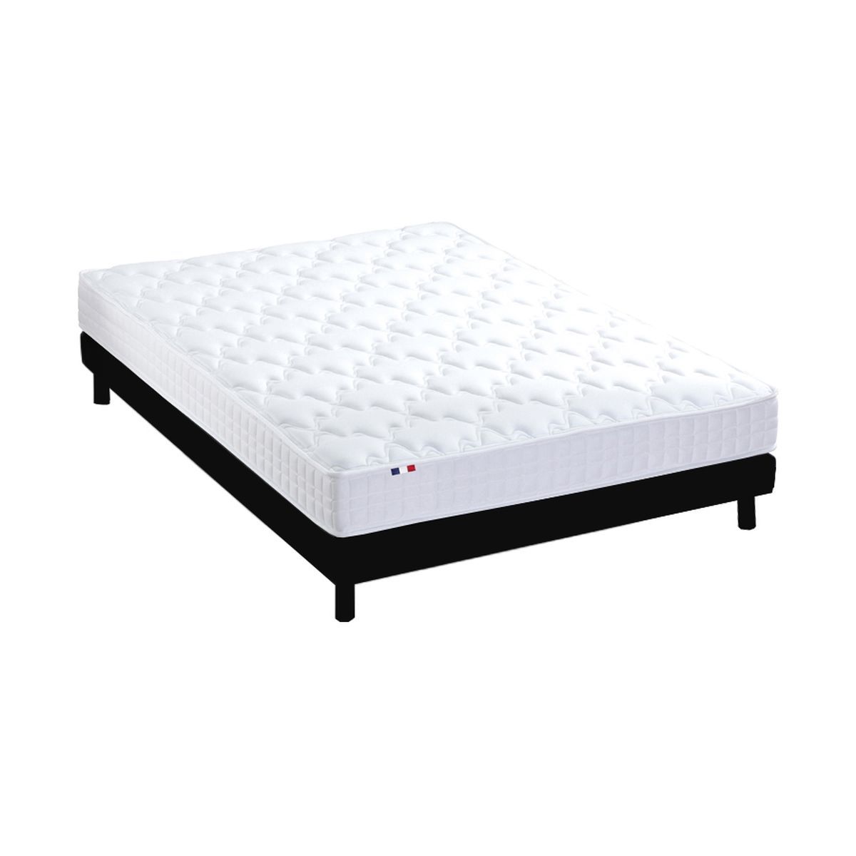 Ensemble Matelas accueil mémoire de forme+ Sommier en Kit 160 x 200 cm AZUR