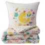 Voir la diapositive 4 : FUTURE HOME Parure de lit enfant chat réversible fleurie 140x200cm