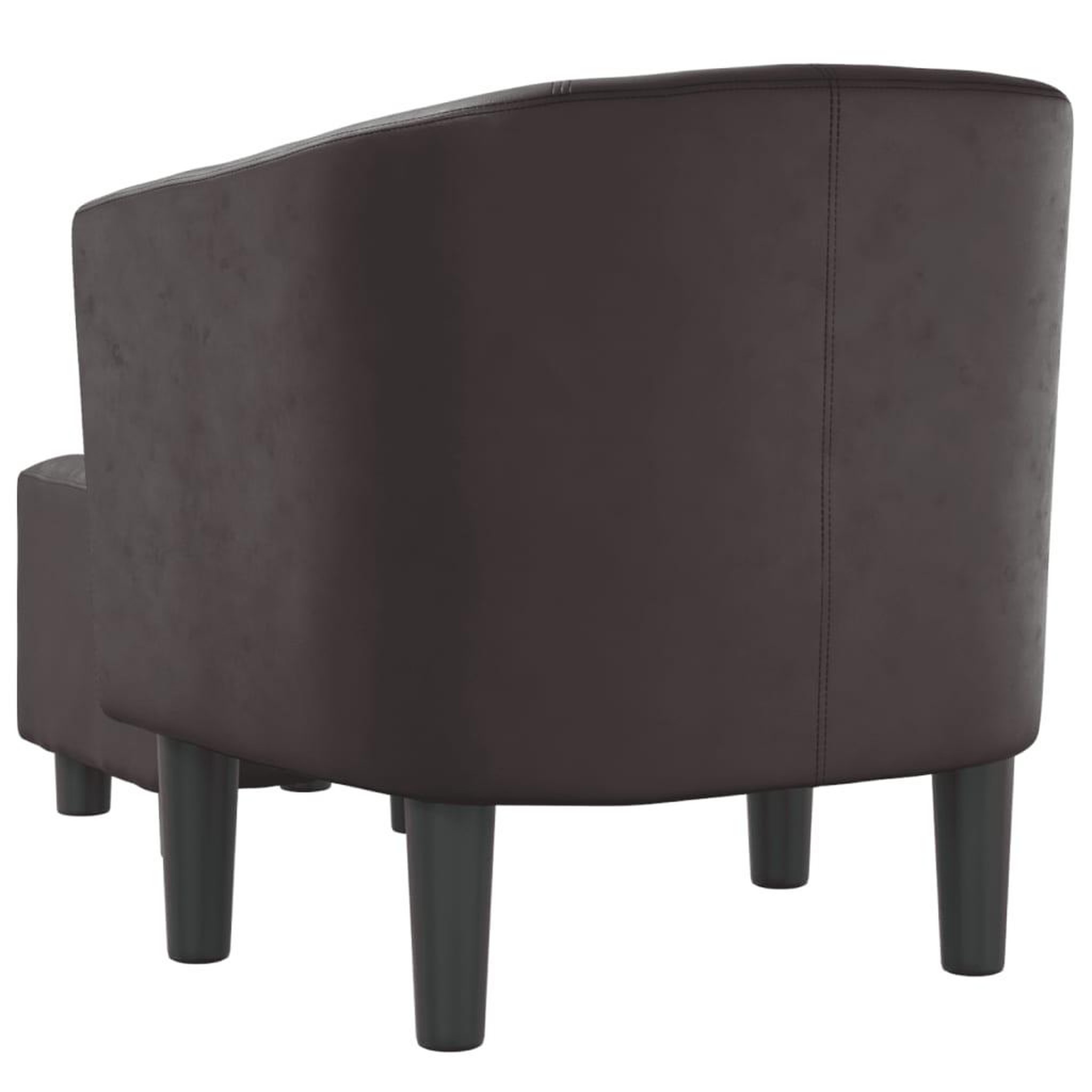 Voir la diapositive 5 : VIDAXL Fauteuil avec repose-pied marron similicuir