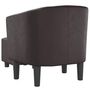 Voir la diapositive 5 : VIDAXL Fauteuil avec repose-pied marron similicuir