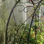 OUTSUNNY Arche de jardin arche à rosiers style fer forgé acier époxy noir