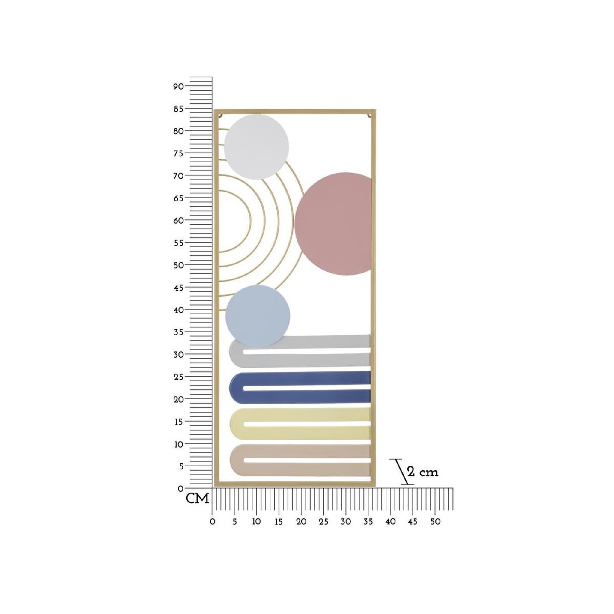 Voir la diapositive 6 : Paris Prix Décoration murale encadrée en métal  colorfuls  84cm multicolore